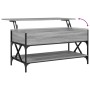 Sonoma gray metal engineered wood coffee table 100x50x50 cm by , Coffee table - Ref: Foro24-845359, Price: 80,99 €, Discount: %