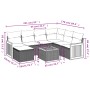 8-teiliges Gartensofa-Set und graue synthetische Rattankissen von , Gartensets - Ref: Foro24-3260296, Preis: 518,38 €, Rabatt: %