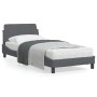 Dark gray velvet bed frame with headboard 90x190cm by , Beds and slatted bases - Ref: Foro24-373093, Price: 106,01 €, Discoun...