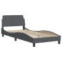 Dark gray velvet bed frame with headboard 90x190cm by , Beds and slatted bases - Ref: Foro24-373093, Price: 106,01 €, Discoun...