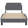 Dark gray velvet bed frame with headboard 90x190cm by , Beds and slatted bases - Ref: Foro24-373093, Price: 106,01 €, Discoun...