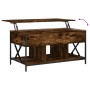 Mesa de centro madera ingeniería metal roble humo 100x55x50 cm de , Mesas de centro - Ref: Foro24-845338, Precio: 97,25 €, De...