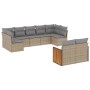 9-teiliges Gartensofa-Set mit beigen synthetischen Rattankissen von , Gartensets - Ref: Foro24-3260372, Preis: 684,85 €, Raba...