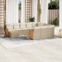 11-teiliges Gartensofa-Set mit beigen synthetischen Rattankissen von , Gartensets - Ref: Foro24-3260448, Preis: 786,66 €, Rab...