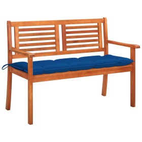 2 seater garden bench solid eucalyptus wood and cushion 120 cm by , garden benches - Ref: Foro24-3060994, Price: 185,99 €, Di...