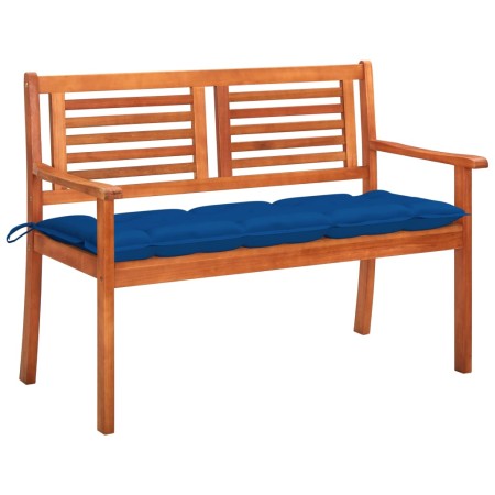 2 seater garden bench solid eucalyptus wood and cushion 120 cm by , garden benches - Ref: Foro24-3060994, Price: 185,32 €, Di...