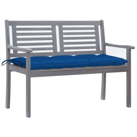 2-seater garden bench in gray eucalyptus wood and 120 cm cushion by , garden benches - Ref: Foro24-3061048, Price: 165,99 €, ...