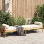 Gartenbank mit Kissen aus beigem Akazien-Kunstrattan von , Gartenbänke - Ref: Foro24-366301, Preis: 204,27 €, Rabatt: %