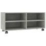 Mueble de TV con ruedas contrachapada gris hormigón 90x35x35 cm de vidaXL, Muebles TV - Ref: Foro24-800184, Precio: 55,66 €, ...