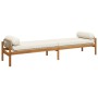 Garden bench with beige acacia synthetic rattan cushion by , garden benches - Ref: Foro24-366301, Price: 206,00 €, Discount: %