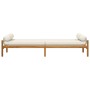 Garden bench with beige acacia synthetic rattan cushion by , garden benches - Ref: Foro24-366301, Price: 206,00 €, Discount: %