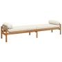 Garden bench with beige acacia synthetic rattan cushion by , garden benches - Ref: Foro24-366301, Price: 206,00 €, Discount: %