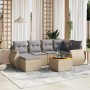 7-teiliges Gartensofa-Set und beigefarbene synthetische Rattankissen von , Gartensets - Ref: Foro24-3257438, Preis: 531,59 €,...