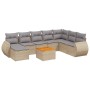 9-teiliges Gartensofa-Set mit beigen synthetischen Rattankissen von , Gartensets - Ref: Foro24-3257473, Preis: 608,21 €, Raba...