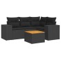 Set de muebles de jardín 5 pzas y cojines ratán sintético negro de , Conjuntos de jardín - Ref: Foro24-3257756, Precio: 379,7...