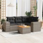 Garden sofa set with cushions 5 pieces gray synthetic rattan by , Garden sets - Ref: Foro24-3257761, Price: 366,99 €, Discoun...