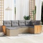 Gartensofa-Set mit Kissen, 6-teilig, beiges synthetisches Rattan von , Gartensets - Ref: Foro24-3260260, Preis: 459,49 €, Rab...