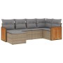 Gartensofa-Set mit Kissen, 6-teilig, beiges synthetisches Rattan von , Gartensets - Ref: Foro24-3260260, Preis: 459,49 €, Rab...