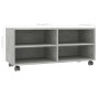 Mueble de TV con ruedas contrachapada gris hormigón 90x35x35 cm de vidaXL, Muebles TV - Ref: Foro24-800184, Precio: 55,99 €, ...