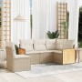 Garden sofa set with cushions 5 pieces beige synthetic rattan by , Garden sets - Ref: Foro24-3260056, Price: 461,99 €, Discou...