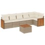 Set sofás de jardín 7 piezas y cojines ratán sintético beige de , Conjuntos de jardín - Ref: Foro24-3260077, Precio: 561,33 €...