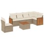 Set sofás de jardín 7 piezas y cojines ratán sintético beige de , Conjuntos de jardín - Ref: Foro24-3260105, Precio: 561,33 €...