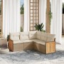 Garden sofa set with cushions 5 pieces beige synthetic rattan by , Garden sets - Ref: Foro24-3260042, Price: 461,70 €, Discou...