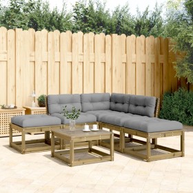 5-teilige Gartensofagarnitur mit Kissen aus imprägniertem Kiefernholz von , Gartensets - Ref: Foro24-3216964, Preis: 444,99 €...