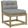 5-piece garden sofa set with impregnated pine wood cushions by , Garden sets - Ref: Foro24-3216979, Price: 523,55 €, Discount: %