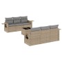 7-teiliges Gartensofa-Set und beigefarbene synthetische Rattankissen von , Gartensets - Ref: Foro24-3252246, Preis: 591,19 €,...