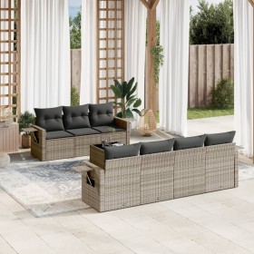 8-teiliges Gartensofa-Set und graue synthetische Rattankissen von , Gartensets - Ref: Foro24-3252267, Preis: 675,00 €, Rabatt: %