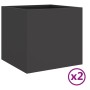 Planters 2 units black cold rolled steel 32x30x29 cm by , Pots and planters - Ref: Foro24-841536, Price: 57,72 €, Discount: %