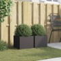 Planters 2 units black cold rolled steel 32x30x29 cm by , Pots and planters - Ref: Foro24-841536, Price: 57,72 €, Discount: %