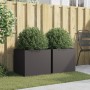 Planters 2 units black cold rolled steel 49x47x46 cm by , Pots and planters - Ref: Foro24-841560, Price: 197,99 €, Discount: %