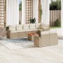 9-piece garden sofa set with beige synthetic rattan cushions by , Garden sets - Ref: Foro24-3224210, Price: 712,80 €, Discoun...