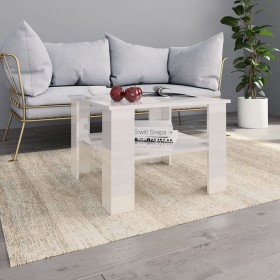 Glossy white plywood coffee table 60x60x42cm by vidaXL, Coffee table - Ref: Foro24-800213, Price: 46,69 €, Discount: %