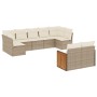 9-teiliges Gartensofa-Set mit beigen synthetischen Rattankissen von , Gartensets - Ref: Foro24-3260371, Preis: 763,28 €, Raba...