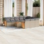 11-teiliges Gartensofa-Set mit beigen synthetischen Rattankissen von , Gartensets - Ref: Foro24-3260428, Preis: 742,84 €, Rab...