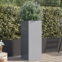 Silver galvanized steel planter 32x29x75 cm by , Pots and planters - Ref: Foro24-841576, Price: 51,84 €, Discount: %