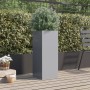 Silver galvanized steel planter 32x29x75 cm by , Pots and planters - Ref: Foro24-841576, Price: 51,84 €, Discount: %