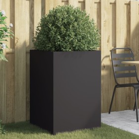 Jardinera de acero laminado en frío negro 52x48x75 cm de , Maceteros y jardineras - Ref: Foro24-841583, Precio: 135,99 €, Des...