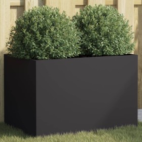 Black cold rolled steel planter 62x40x39 cm by , Pots and planters - Ref: Foro24-841595, Price: 100,99 €, Discount: %