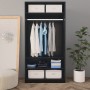 Black plywood cabinet 100x50x200 cm by vidaXL, Wardrobes - Ref: Foro24-800226, Price: 130,50 €, Discount: %