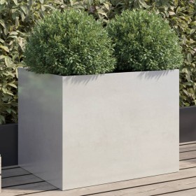 Silver stainless steel planter 62x47x46 cm by , Pots and planters - Ref: Foro24-841605, Price: 88,56 €, Discount: %