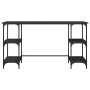 Schwarzer Schreibtisch aus Metall und Holz, 140 x 50 x 75 cm von , Schreibtische - Ref: Foro24-845326, Preis: 87,31 €, Rabatt: %