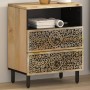 Solid mango wood bedside table 50x33x60 cm by , Nightstands - Ref: Foro24-358222, Price: 133,92 €, Discount: %