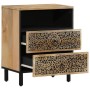 Solid mango wood bedside table 50x33x60 cm by , Nightstands - Ref: Foro24-358222, Price: 133,92 €, Discount: %