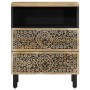 Solid mango wood bedside table 50x33x60 cm by , Nightstands - Ref: Foro24-358222, Price: 133,92 €, Discount: %