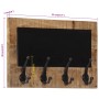 Wall coat racks with 4 hooks 2 pcs solid mango wood by , Hat and coat racks - Ref: Foro24-358951, Price: 61,73 €, Discount: %