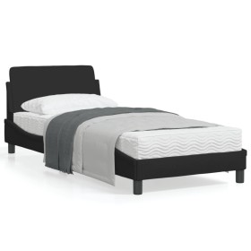 Bed frame with black fabric headboard 80x200 cm by , Beds and slatted bases - Ref: Foro24-373067, Price: 106,99 €, Discount: %